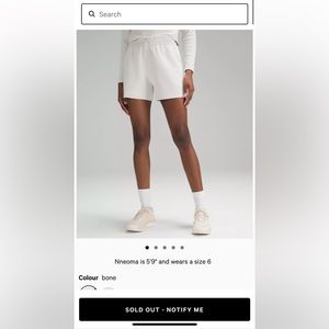 Lululemon softstreme shorts Bone